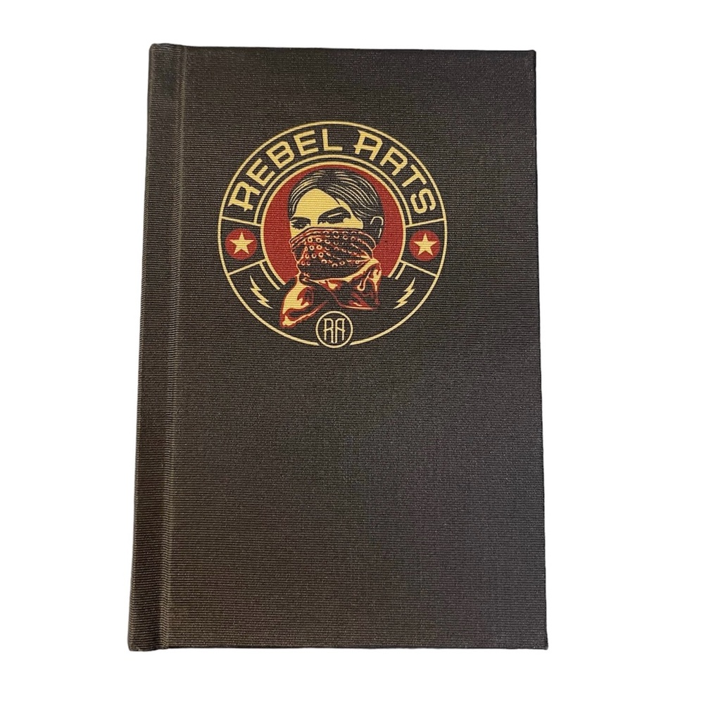 Rebel Arts Blank Hard Cover Notebook, Journal, Sketchbook. Shepard Fairey. Black